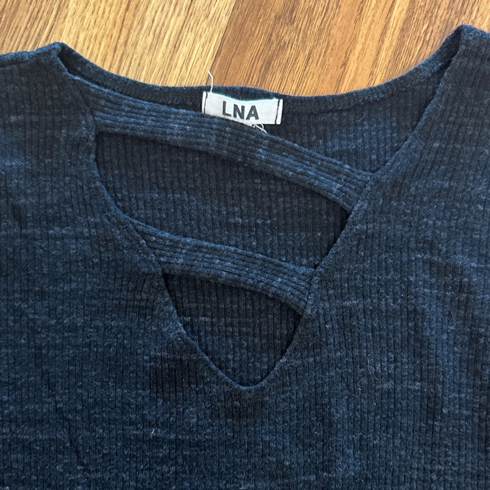 LNA Black Long Sleeve Sweater